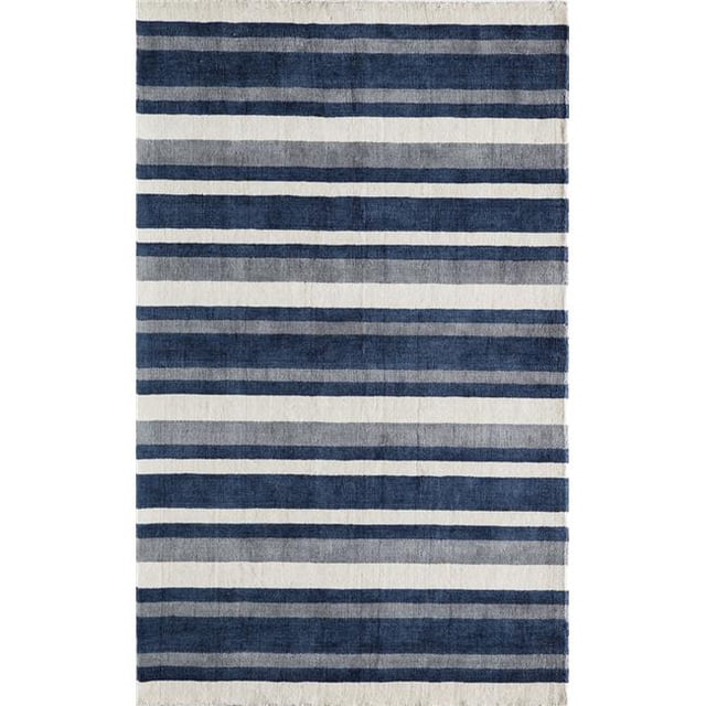 Momeni METROMT-27NVY2339 Metro Indian Hand Tufted Area Rug, Navy - 2 ft. 3 in. x 3 ft. 9 in.
