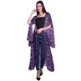thumbnail image 2 of Moomaya Cardigan Long en Georgette Imprimée pour Femmes, Vêtements de Plage, Cache-Maillot, 2 of 5