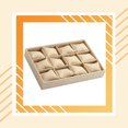 thumbnail image 4 of Youkk Bracelet Box Watch Pendant Stud Earring Tray 12 Grid Plate with Pillow Jewelry Organizer Multifunction Packing Tool Case Gray velour Gray velour, 4 of 6