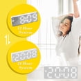 thumbnail image 4 of Xihbxyly Fresh White Face Alarm Clock Room Clock Style Student Alarm Clock Date Temperature Display Three Brightness Settings Adjustable Suitable for School Office Travel Supplies Savings, 4 of 7