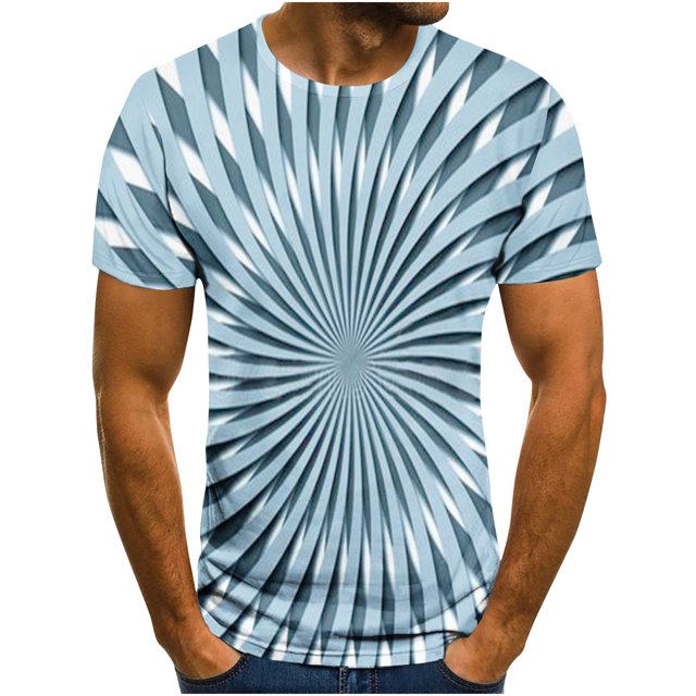 Birdeem T-Shirt Homme Impression Abstraite 3D Manches Courtes Col Rond Mode Décontracté Quotidien Vacances T-Shirt Haut Blouses