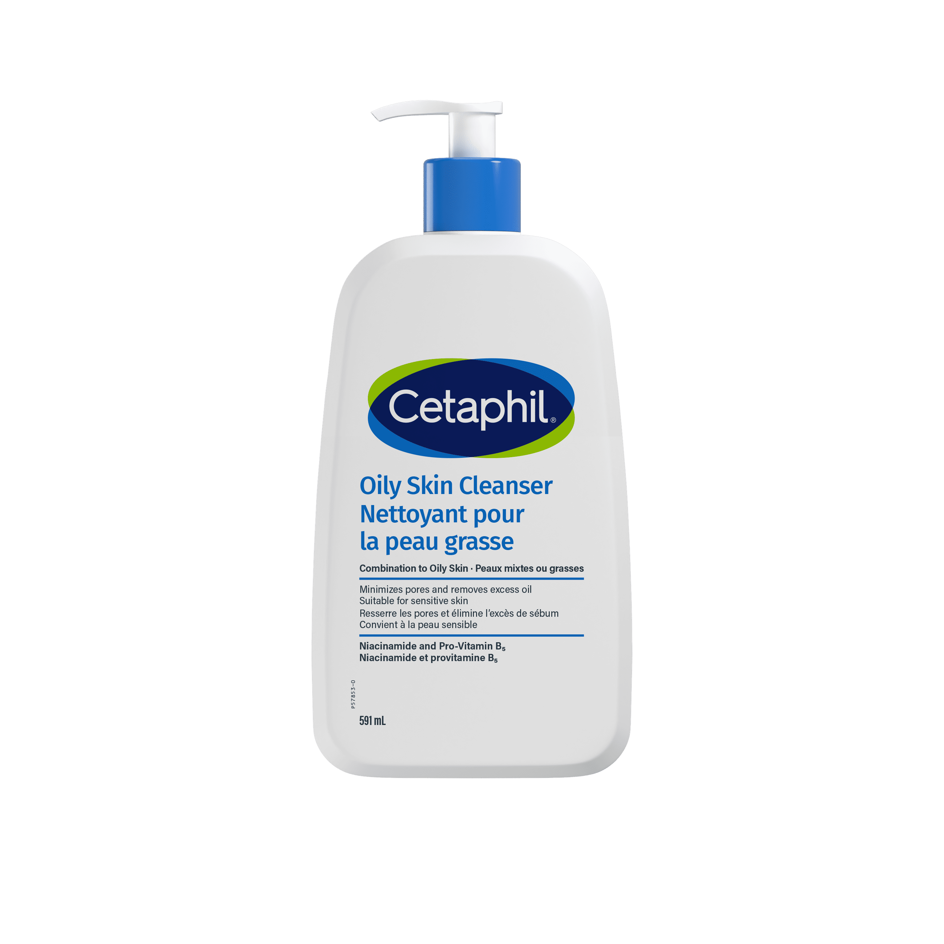 Cetaphil Nettoyant pour Peau Grasse / Nettoyant Moussant Doux Quotidien pour le Visage / Nettoyant pour le Visage Idéal pour Peau Sensible, Mixte à Grasse / Recommandé par des Dermatologues