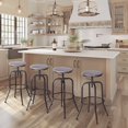 thumbnail image 2 of Homy Casa Adjustable Swivel Bar Stool Set of 4 - Walnut Finish, Industrial Counter for Kitchen Island, 2 of 8