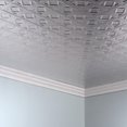 thumbnail image 2 of Fasade Traditional 4 Vinyl 2ft x 4ft Glue Up Ceiling Panel Brushed Aluminum 5 Pack, 2 of 5