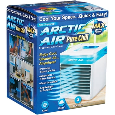 Refroidisseur Personnel Arctic Air Chill Max – Refroidisseur d'Air Évaporatif Portatif avec Technologie Hydro-Chill, Contrôle à 4 Vitesses, Lumière de Nuit DEL Ajustable