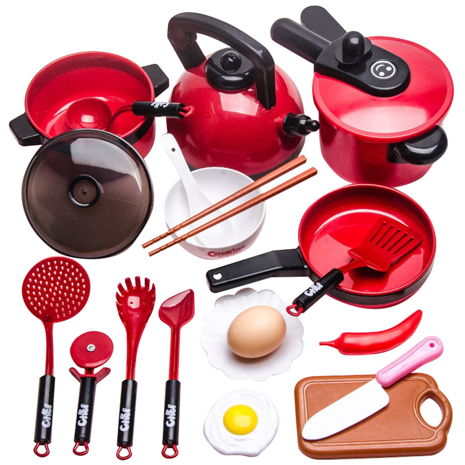 Children's Toys Kitchen Toy Set Plastic Simulation Children's Cooking Toy Pot Pot Utensils Cookware Player Toys Girl Boys