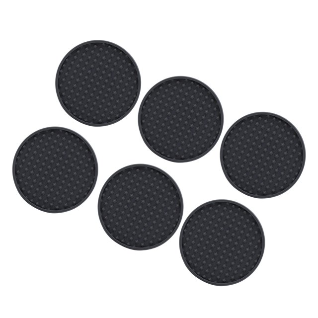 Silicone Coasterwith Holder,6Pcs Silicone Coaster Set Silicone Boisson Silicone Coaster Fonctionnalité Polyvalente