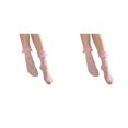 thumbnail image 3 of VONKY Chaussettes de Compression Confortables pour Femmes avec Revers à Volants et Technologie Anti-Humidité Chaussettes en Maille Douces et Confortables Rose 2Set, 3 of 6