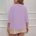 thumbnail image 3 of Women's Plus Size Cropped Cardigan Shrugs Short Sleeve Button Down Ribbed Knit Sweater Summer Kimono, 3 of 6