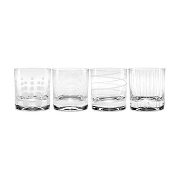 Mikasa Cheers Verre Double Old Fashioned, 12,75 Onces, Ensemble de 4