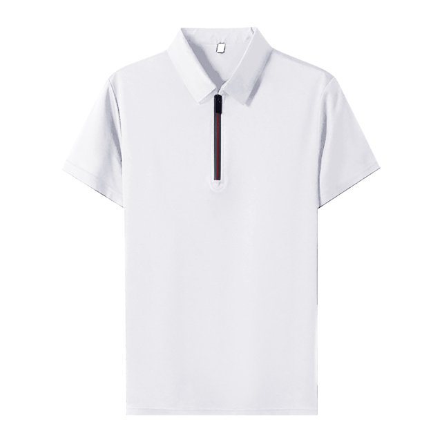 BOBOGOJP Chemise Classique à Manches Courtes pour Hommes Chemise Rayée Western à Manches Courtes, Blanc m