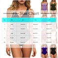 thumbnail image 3 of JMYHOAM One Piece Swimsuit Women Swimwear Women Solid Color Backless Strap Bikini Swimsuit Bikini Color Blocking Off-Shoulder Set, 3 of 8