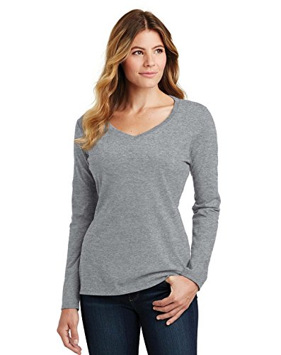 Port & Company ® Ladies Long Sleeve Fan Favorite V-Neck Tee. Lpc450vls S Athletic Heather