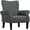 Gris Foncé, variante sur HOMCOM Fauteuil d'Appoint en Tissu, Fauteuil Rembourré avec Pattes en Bois, Gris Foncé