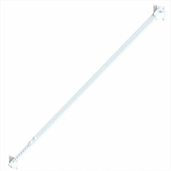 Vinyl Wood Fence Fully Adjustable Telescoping Gate Anti-Sag Brace Kit (White (2 Pack))