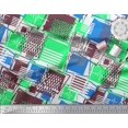 thumbnail image 3 of Soimoi Blue Poly Georgette Fabric Geometric Abstract Decor Fabric Printed Yard 52 Inch Wide, 3 of 3