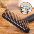 thumbnail image 3 of Brosse de Toilettage pour Animaux Râteau à Double Rangée Râteau de Massage pour Chien pour Brosse à Cheveux Barre de Dématissage avec Dents, 3 of 5