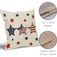 thumbnail image 3 of Housses de Coussin Patriotiques du 4 Juillet 20x20 Pouces Ensemble de 2 Memorial Day Drapeau des États-Unis Bleu Rouge Étoiles et Rayures Taies Décoratives d'Oreiller Housse de Coussin Carrée en Lin pour l'Extérieur Déco de Ferme pour Sofa Canapé Lit, 3 of 6