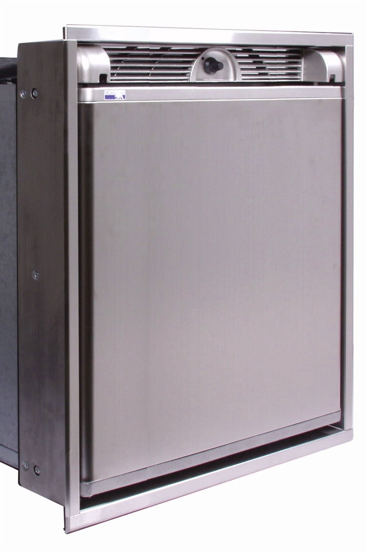 Norcold Refrigerator DC751SS Single Compartment Refrigerator With Freezer; Proud Mount/Flush Mount Without Additional Hardware; 2.7 Cubic Foot; Direct Current; Without Ice Maker