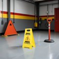 thumbnail image 4 of WHAMVOX 2Pcs Yellow Foldable Caution Wet Floor Sign Bilingual Safety Message for Commercial Areas, 4 of 7