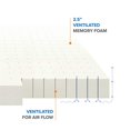 thumbnail image 3 of Best Price Mattress 2.5 Inch Ventilated Memory Foam Mattress Topper, CertiPUR-US Certified, King, 3 of 5