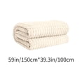 thumbnail image 3 of Imitation Rabbit Fleece Blanket,Double Layer,Thickened Solid Color,Office Nap Blanket,Comfortable,Home Decor,Warmth,Softness,Space Saving,PENDANE,White, 3 of 6