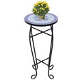 thumbnail image 1 of Mosaic Side Table Plant Table Blue White, 1 of 3