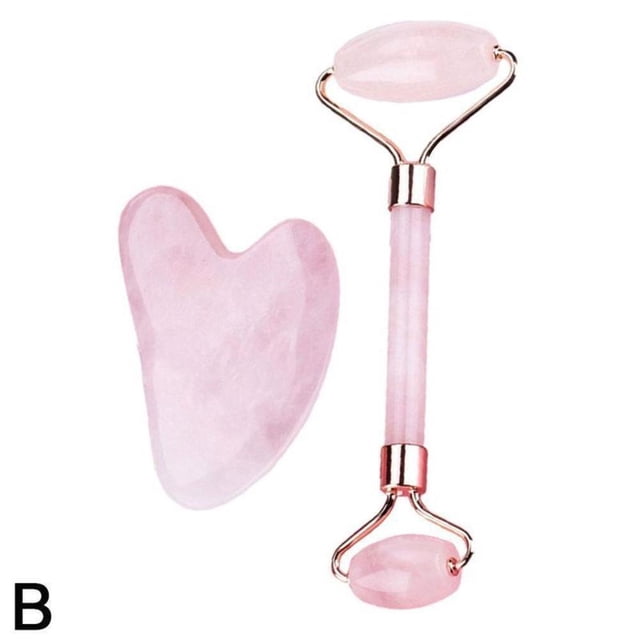 Jade Roller & Gua Sha Face Body Therapy Massager Stone FAST FAST F4Q6