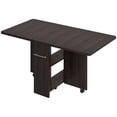 thumbnail image 4 of Ourlova Alician Space Saving Folding Dining Table with 2 Tier Storage-Extendable Drop Leaf Farmhouse Kitchen Dining Room Tables Set, 4 of 9