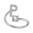 thumbnail image 1 of PVCS Exquisite Fashion 26 English Alphabet Style Ring Letter Fashion Copper Ring, 1 of 1