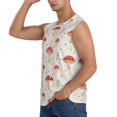 thumbnail image 3 of KLL Mushroom Print Workout Tank Tops Gym Sleeveless Fitness Muscle Tee-Small, 3 of 7