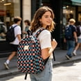thumbnail image 4 of Btomtd Checkerboard Backpack Red Plaid School Bag Korean Style Backpack Casual School Backpack For Trendy Backpack Lightweight School Backpack Cute, 4 of 7