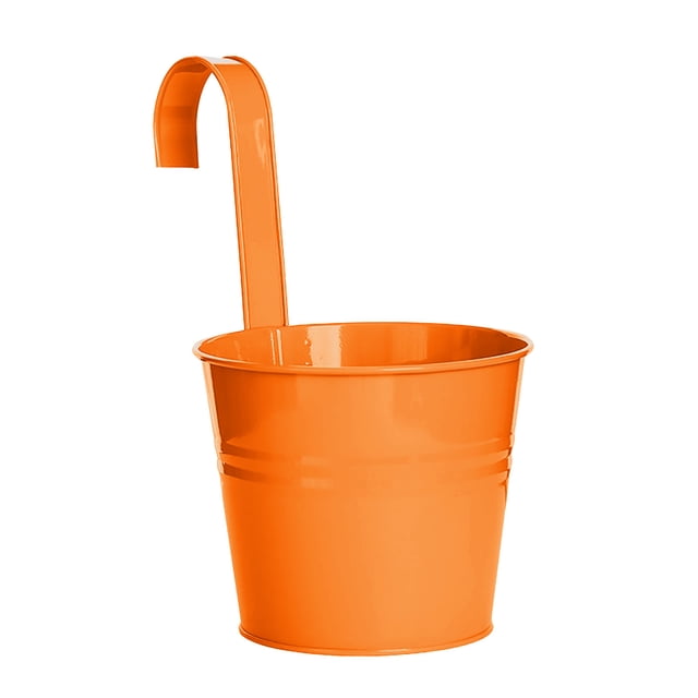 Vaidha Color Flower Bucket Tin Hanging Bucket Green Plant Flower Container Home Balcony Hanging Bucket