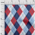 thumbnail image 2 of oneOone Georgette Viscose Red Fabric Check Argyle Sewing Craft Projects Fabric Prints By Yard 42 Inch Wide, 2 of 4