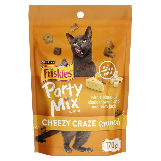 Purina Friskies Party Mix Cheezy Craze Crunch, Cat Treats 170g