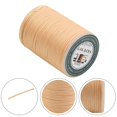thumbnail image 1 of BUYISI 1.0Mm 70M Round Waxed Thread For Leather Craft Sewing Diy Jewelry Handmade Braided Polyester Cord Wax Coated Strand Strings Beige Yellow, 1 of 5