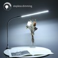 thumbnail image 3 of Angle USB Clip-on Desk Lamp White Lighting Touching Control Dimmable LEDs Reading Light Flexible Lighting Angle for Bed Headboard Office Workbench, 3 of 7
