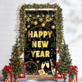 thumbnail image 4 of Qiulaii 3 Pcs Décorations de Rideau de Porte de Noël, Housse de Fond de Scène des Fêtes Imperméable, Décor Festif Réutilisable pour la Maison et la Vitrine 35*71 Po, 4 of 6