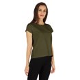 thumbnail image 3 of Inkmeso T-Shirt Basique Uni à Manches Courtes pour Femmes avec Poche Appliquée, Haut Basique Décontracté d'Été, 3 of 7