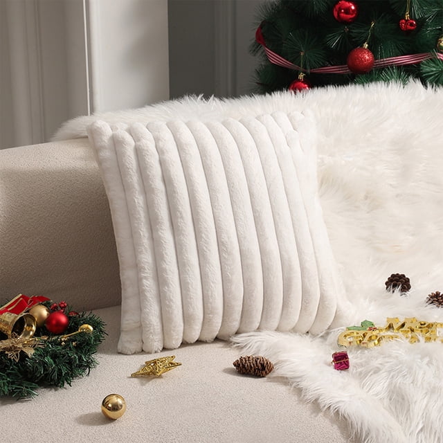 LSLJS Christmas Pillowcase Border Wholesale Pillowcase Solid Colour Without Core Plush Christmas Pillowcase, Festival Pillowcase