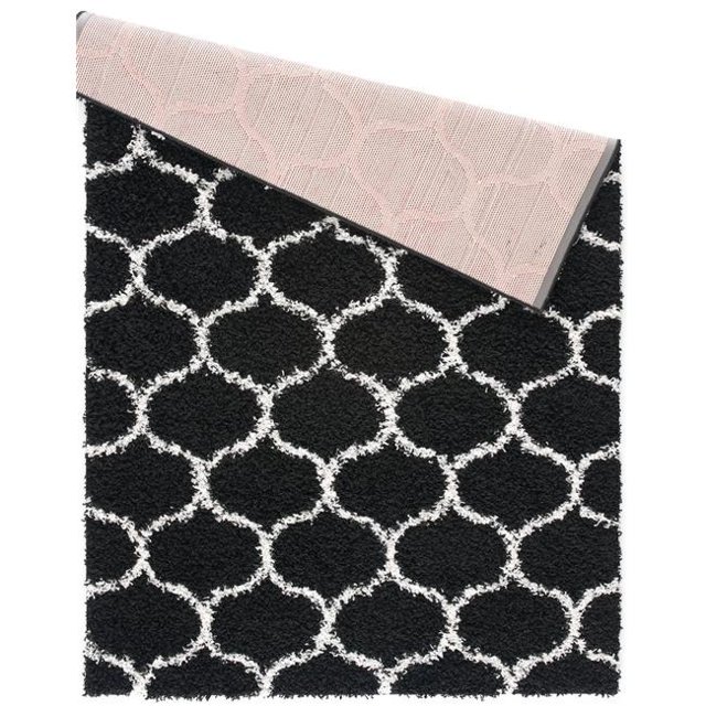 L Baiet BW494C26 Caylee Shag Rug, Black - 2 x 6 ft.
