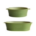 thumbnail image 1 of 1Pc/1 Set Vegetable Colander Large Capacity Double Layer Both Sides Handle Plastic Smooth Surface Draining Bowl Kitchen Accessories, 1 of 8