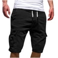 thumbnail image 1 of HWRETIE Men Sweatpants Solid Color Sport Shorts Loose Fit Drawstring Pants Casual Athletic Wear, 1 of 3