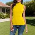 thumbnail image 2 of Women's Sleeveless Mock Neck 2025 - Stretchy Fitted Top | Lightweight Layering Tee, 2 of 9