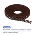 thumbnail image 3 of Uxcell Grosgrain Ribbons with White Dots Ribbon Bow Decoration Crafts Gift Wrapping Wedding Dark Brown 10 Yards 3/8 Inch, 3 of 7