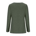thumbnail image 4 of Timegard Hauts pour Femmes Blouse à Col en V à Manches Longues T-Shirt Basique Uni Automne Décontracté Confortable Tunique Hauts, 4 of 5