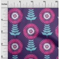 thumbnail image 2 of oneOone Cotton Flex Purple Fabric Asian Block Floral Craft Projects Decor Fabric Printed By The Yard 40 Inch Wide, 2 of 4