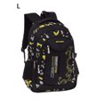 thumbnail image 4 of ruzhgo Students Book Stationery Storage Printed School Bag Hiking Portable Zipper Closure Backpack Large Capacity Knapsack Rucksack Blue Large Yellow Large, 4 of 6