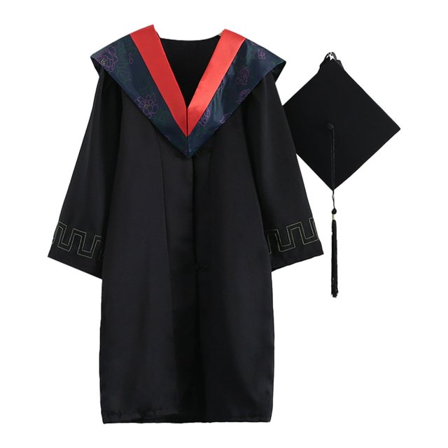 1 Ensemble Beau Tricoté Graduation Uniforme Polyester Élégante Robe de Graduation de Touche Festive pour la Photographie