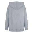 thumbnail image 4 of RXIRUCGD Ladies' Casual Hooded Sweatshirt Jacket, Gray, Size: 3XL, 4 of 4